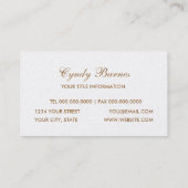 Celtic Gold Pattern Business Card Visitenkarte (Rückseite)