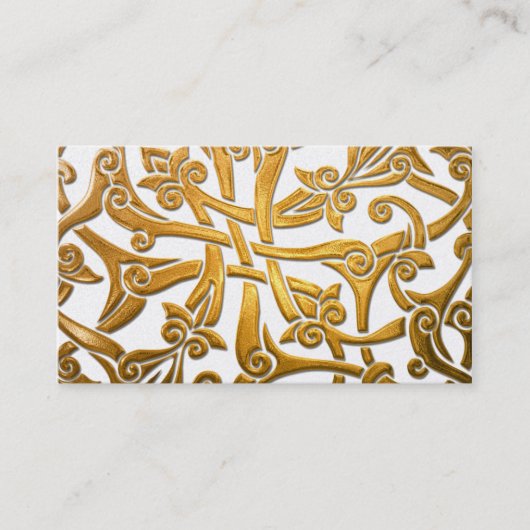 Celtic Gold Pattern Business Card Visitenkarte (Vorderseite)