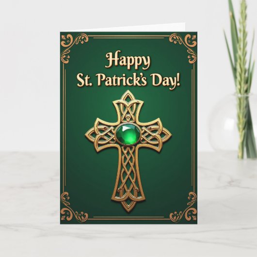 Celtic Gold St. Patrick's Day Karte (Vorderseite)
