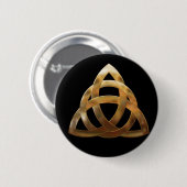 Celtic Gold Trinity Knot Button (Vorne & Hinten)