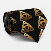 Celtic Gold Trinity Knot Krawatte (Gerollt)