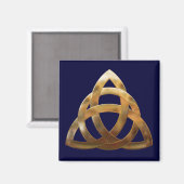 Celtic Gold Trinity Knot Magnet (Vorderseite/Rückseite)