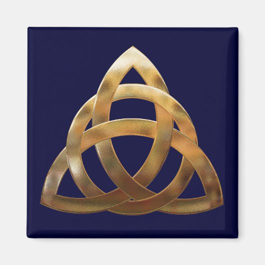 Celtic Gold Trinity Knot Magnet (Vorne)
