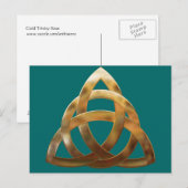 Celtic Gold Trinity Knot Postkarte (Vorne/Hinten)