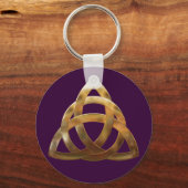 Celtic Gold Trinity Knot Schlüsselanhänger (Vorderseite)