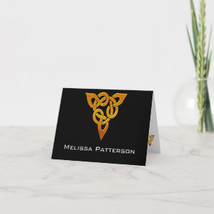 Celtic Golden D3 Elegante Personal Note Card Karte