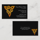 Celtic Golden D3 Irish Celtic Business Card Visitenkarte (Vorne/Hinten)