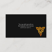 Celtic Golden D3 Irish Celtic Business Card Visitenkarte (Rückseite)