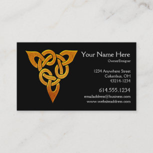 Celtic Golden D3 Irish Celtic Business Card Visitenkarte