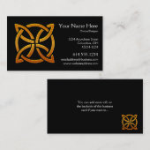 Celtic Golden D4 Irish Celtic Business Card Visitenkarte (Vorne/Hinten)