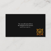 Celtic Golden D4 Irish Celtic Business Card Visitenkarte (Rückseite)
