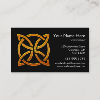 Celtic Golden D4 Irish Celtic Business Card Visitenkarte
