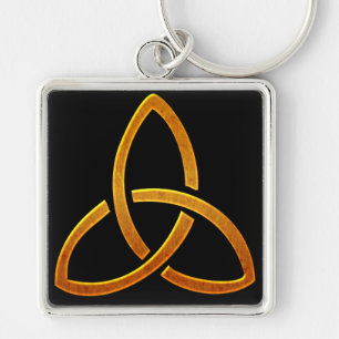 Celtic Golden Trinity Design Schlüsselanhänger