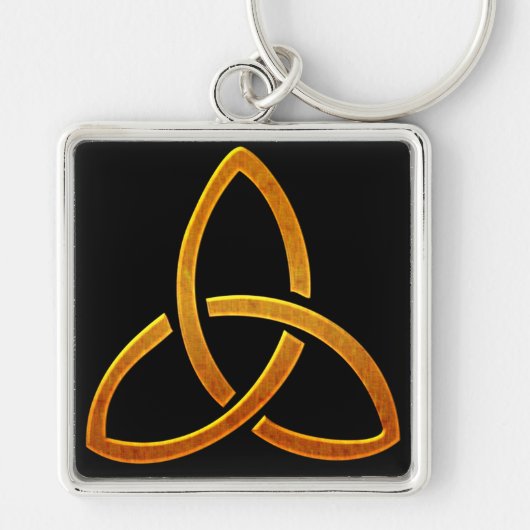 Celtic Golden Trinity Design Schlüsselanhänger (Vorne)