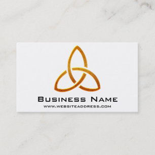 Celtic Golden Trinity Symbol Business Cards Visitenkarte