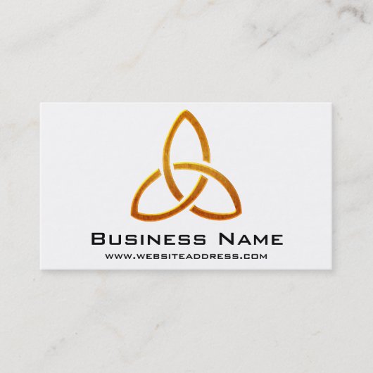 Celtic Golden Trinity Symbol Business Cards Visitenkarte (Vorderseite)