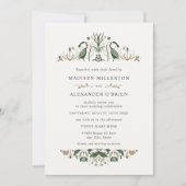 Celtic Goose Folk Art Wedding Einladung (Vorderseite)