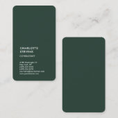 Celtic Grayish Green Minimalistisch Elegante Einfa Visitenkarte (Vorne/Hinten)