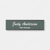 Celtic Green Beruflich Schlicht Moderne Elegant Türschild (Vorderseite )