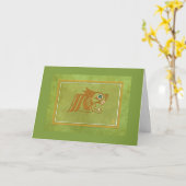 Celtic Green Blank Personalization Card Karte (Gelbe Blume)