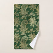 Celtic Green Gold Paisley Floral Pattern Badhandtuch Set (Handtuch)