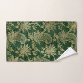 Celtic Green Gold Paisley Floral Pattern Badhandtuch Set (Handtuch)