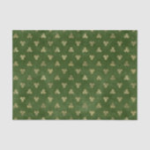 Celtic Green Gold Triple Spiral Seidenpapier (Vorderseite)