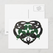 Celtic Green Inkblot Postkarte (Vorne/Hinten)