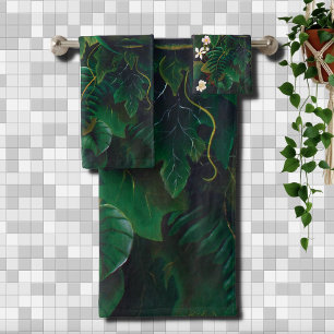 Celtic Green Man Owl Badhandtuch Set