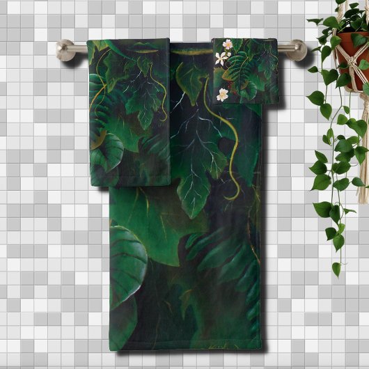 Celtic Green Man Owl Badhandtuch Set