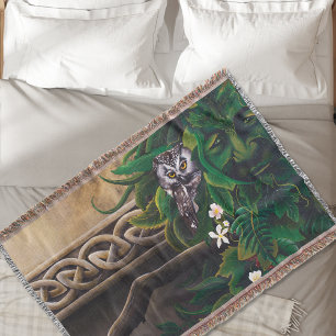 Celtic Green Man Owl Decke