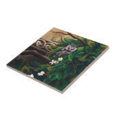 Celtic Green Man Owl Fliese (Seite)