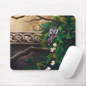 Celtic Green Man Owl Mousepad (Mit Mouse)