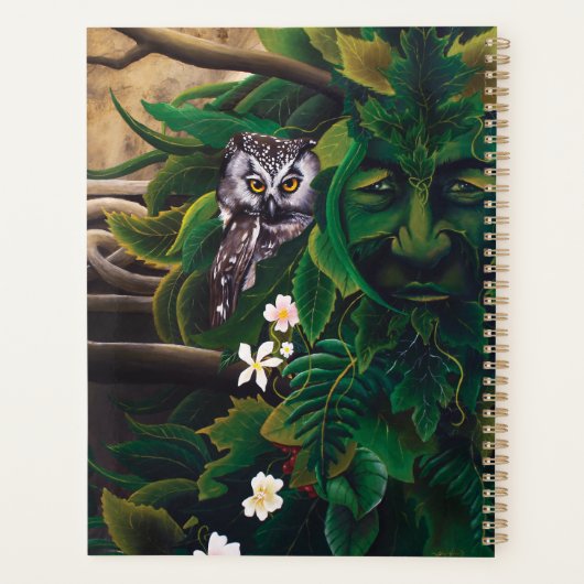 Celtic Green Man Owl Planer (Rückseite)