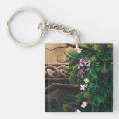 Celtic Green Man Owl Schlüsselanhänger (Vorderseite)