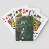 Celtic Green Man Owl Spielkarten (Rückseite)