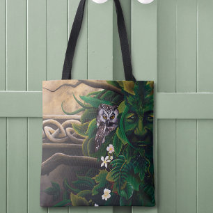 Celtic Green Man Owl Tasche