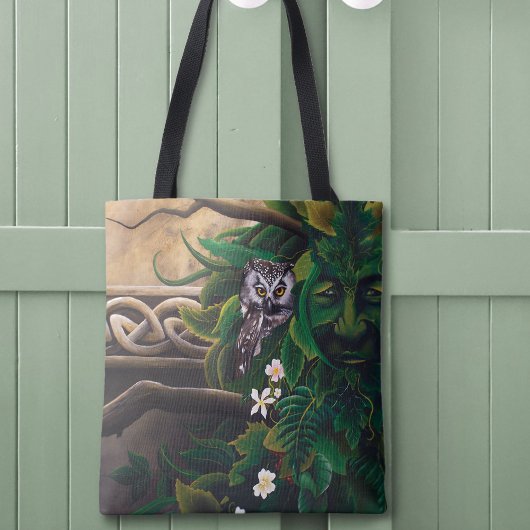 Celtic Green Man Owl Tasche