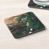 Celtic Green Man Owl Untersetzer (Linke Seite)