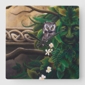 Celtic Green Man Quadratische Wanduhr (Vorderseite)