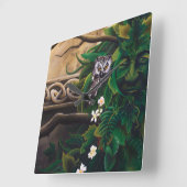 Celtic Green Man Quadratische Wanduhr (Winkel)