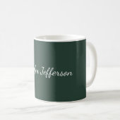 Celtic Green Modern Handwriting your name Kaffeetasse (VorderseiteRechts)