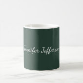 Celtic Green Modern Handwriting your name Kaffeetasse (Mittel)