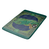Celtic Green Owl Badematte (Schrägansicht)