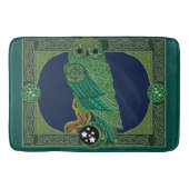 Celtic Green Owl Badematte (Vorderseite)