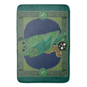Celtic Green Owl Badematte (Vorderseite Vertikal)