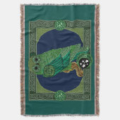 Celtic Green Owl Decke (Vorderseite Vertikal)