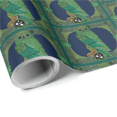 Celtic Green Owl Geschenkpapier (Rolleneckpunkt)