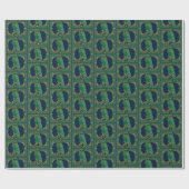 Celtic Green Owl Geschenkpapier (Flach)