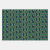 Celtic Green Owl Geschenkpapier Set (Vorderseite 3)